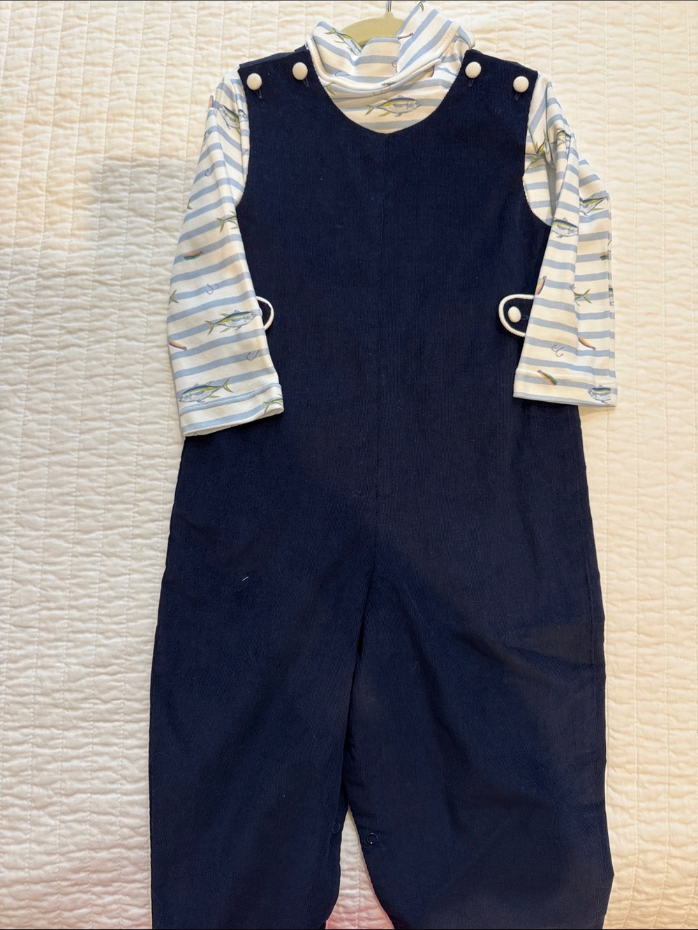 Lullaby Set 2T Navy Blue Kids Longall with turtleneck